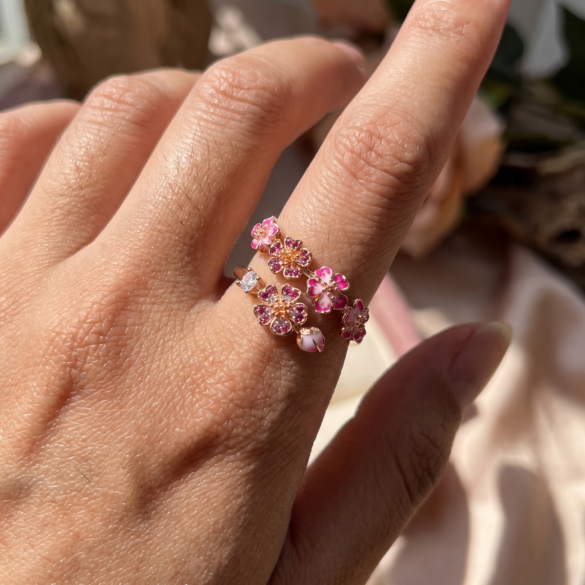 Peach Blossom Ring