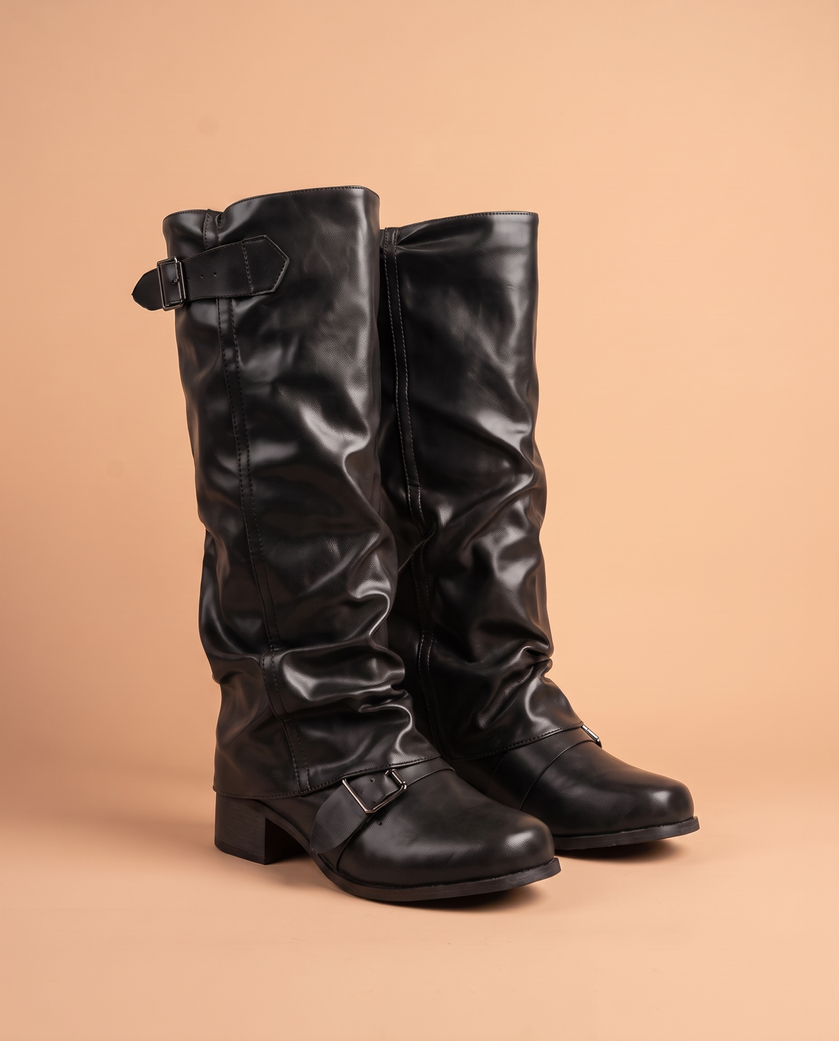 Viral Fall Leather Slouch Boots