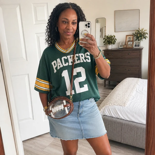 Clear Football Crossbody Bag