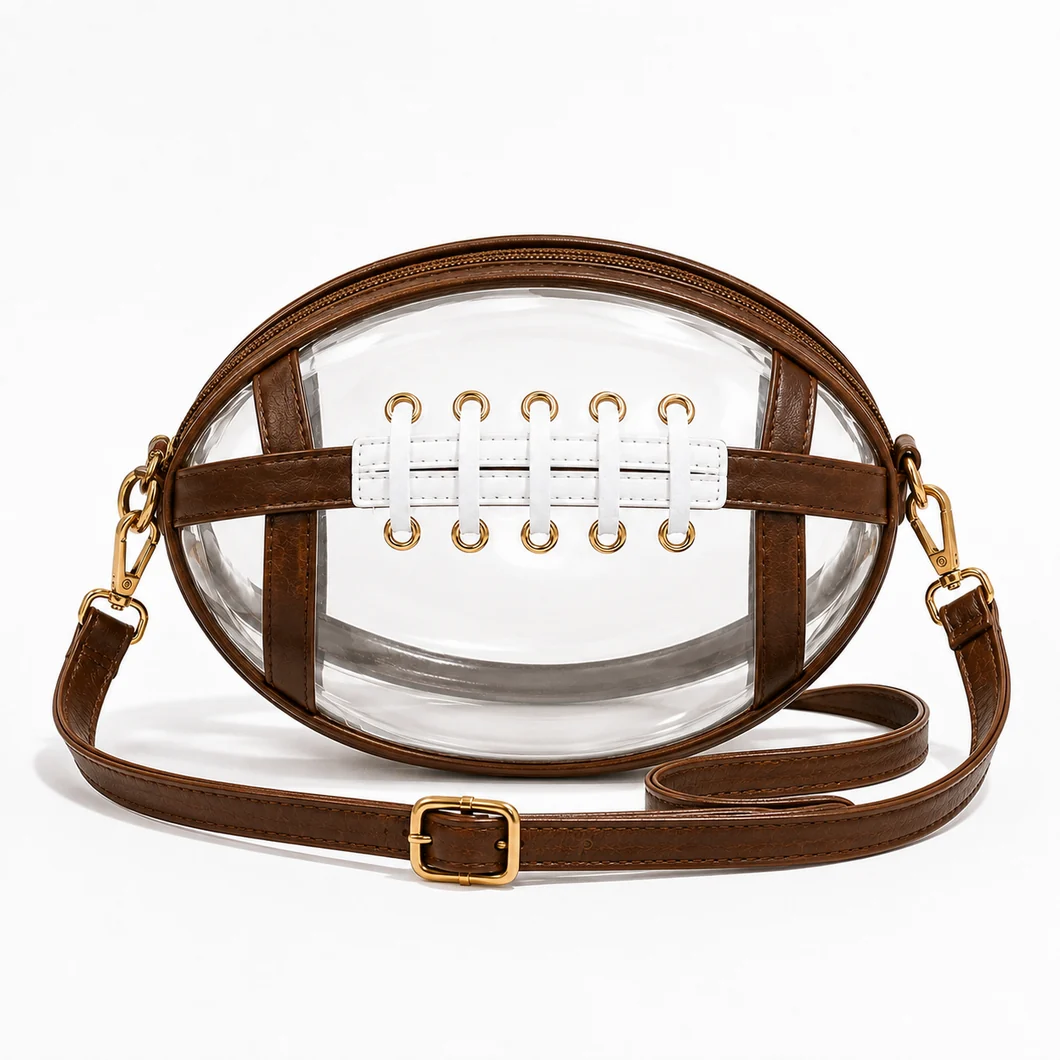 Clear Football Crossbody Bag